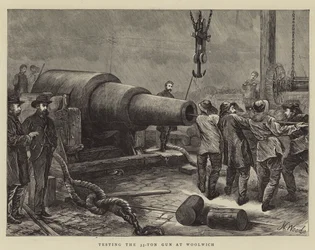 Test del cannone da 35 tonnellate a Woolwich